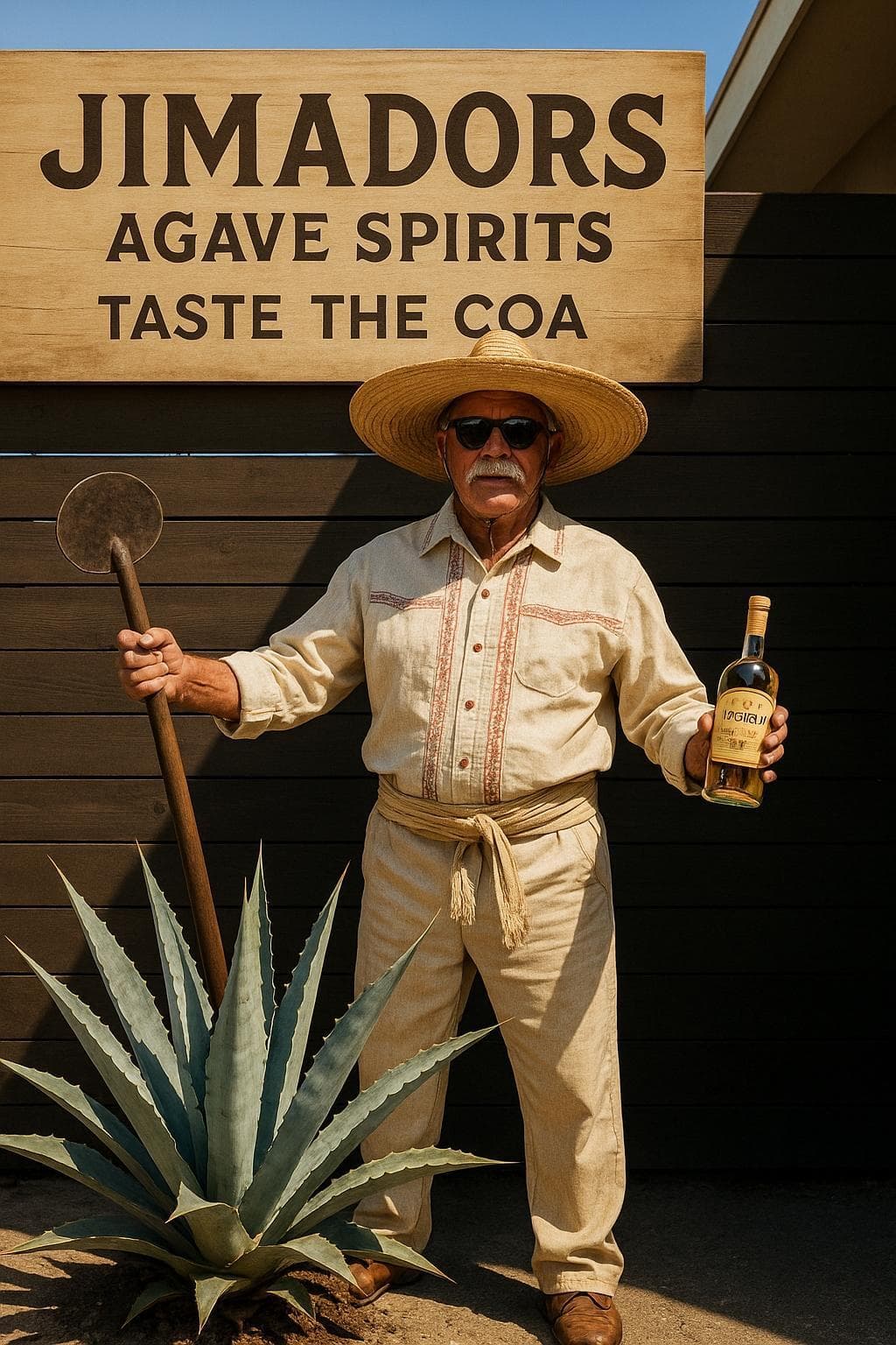 Agave harvesting scene 1